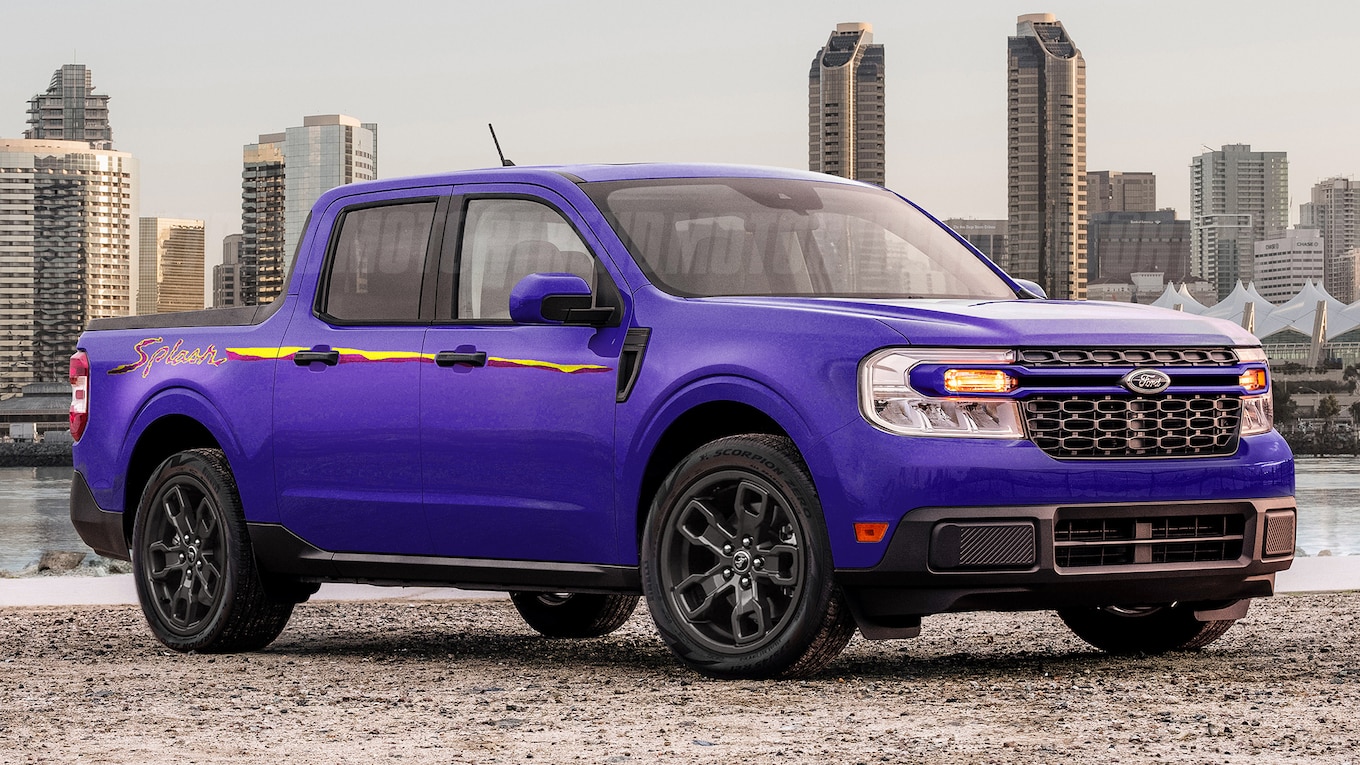 ¡Chapoteo!  Imaginamos una nueva y divertida variante de camioneta compacta Ford Maverick
