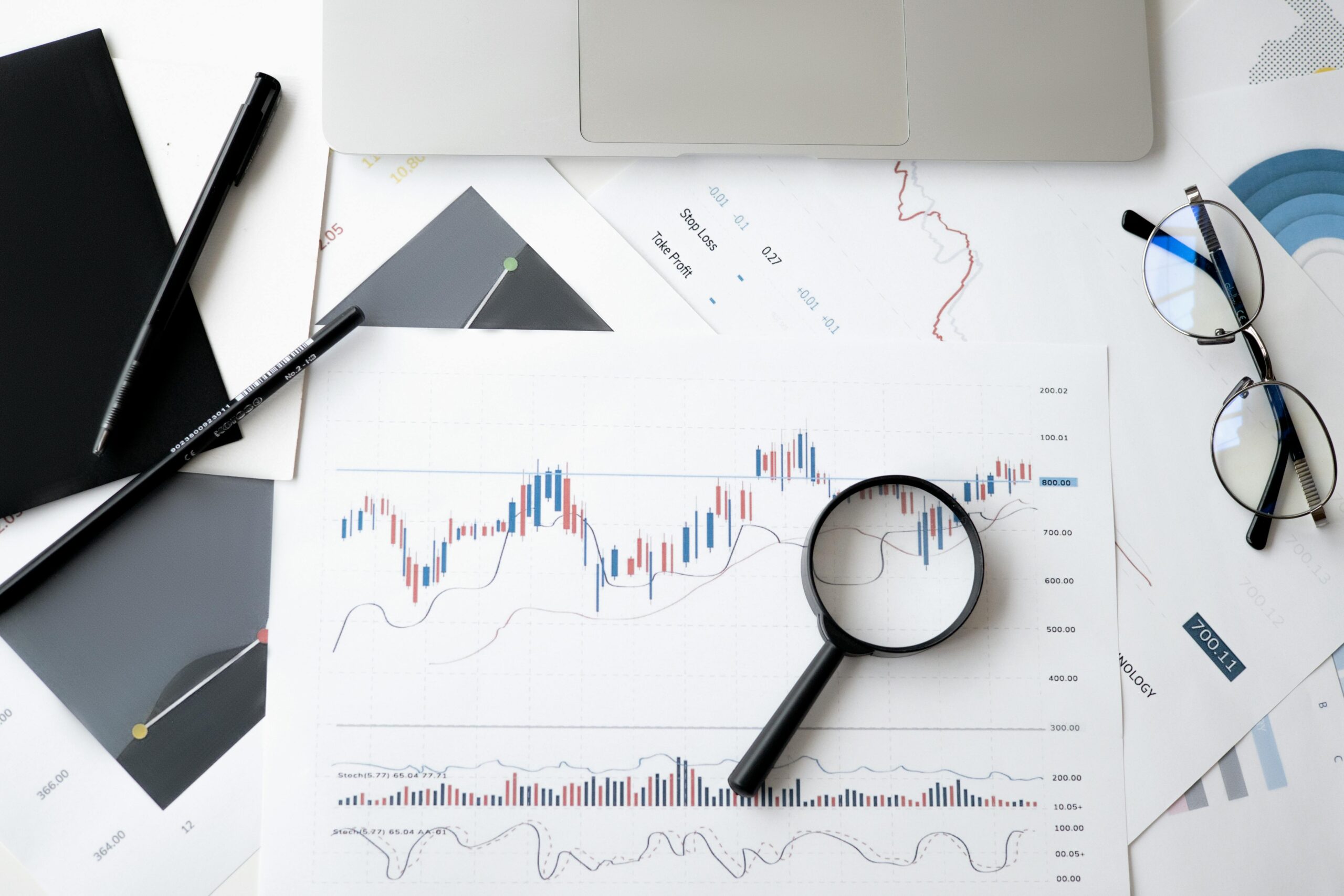 Gráfico de inversión en fondos indexados con tendencia alcista